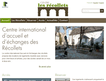 Tablet Screenshot of centre-les-recollets.com